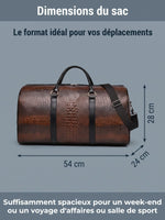Sac de sport cuir végan effet croco