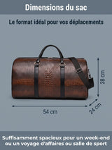 Sac de sport cuir végan effet croco