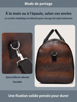 Sac de sport cuir végan effet croco