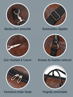Sac de sport cuir végan effet croco