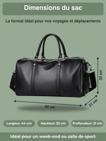 Sac de sport homme chic, cuir PU épuré
