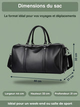 Sac de sport homme chic, cuir PU épuré