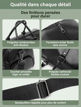 Sac de sport homme chic, cuir PU épuré