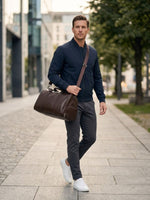 Sac de sport homme chic, cuir PU épuré