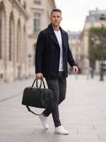 Sac de sport homme chic, cuir PU épuré