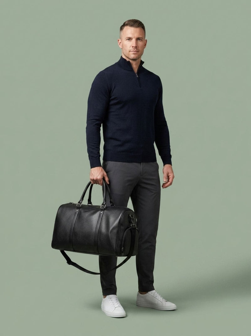 Sac de sport homme chic, cuir PU épuré