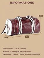 Sac de sport vintage, style rétro boxe