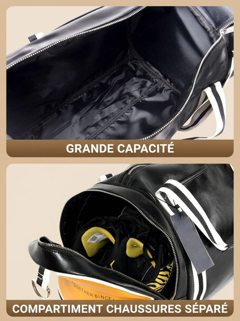 Sac de sport vintage, style rétro boxe