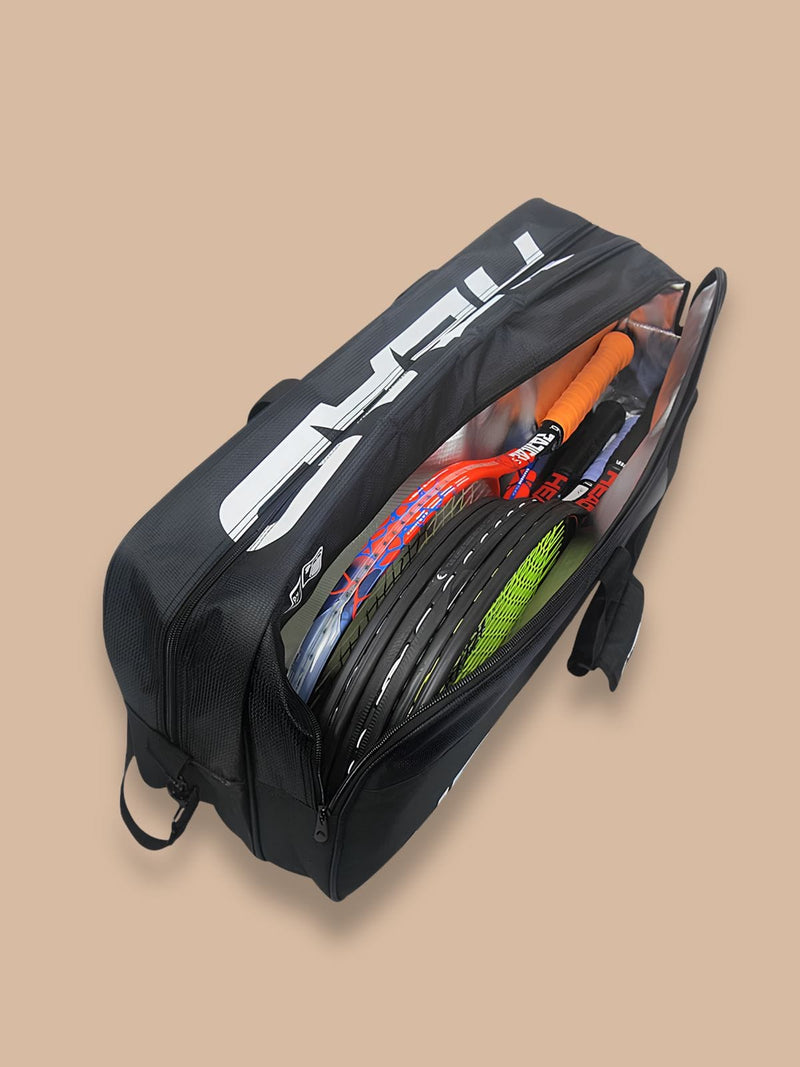 Sac de tennis 6 raquettes HEAD, design tout noir