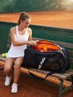 Sac de tennis 6 raquettes HEAD, design tout noir