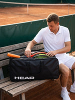 Sac de tennis 6 raquettes HEAD, design tout noir