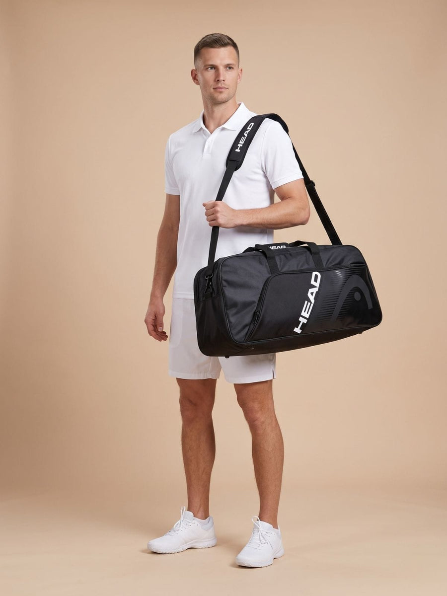Sac de tennis 6 raquettes HEAD, design tout noir
