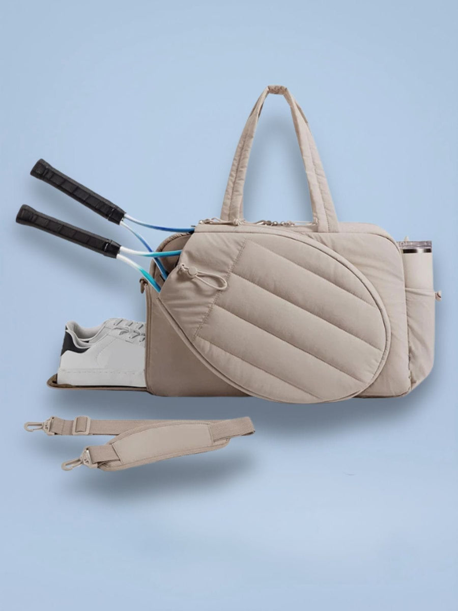 Sac de tennis pour femme, format tote matelassé