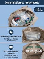 Sac de tennis pour femme, format tote matelassé