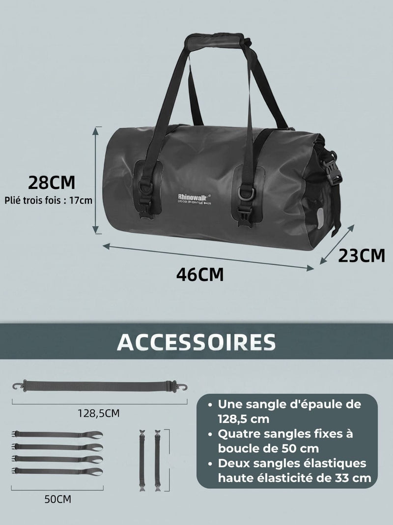 Sac étanche vélo 20L format cylindrique