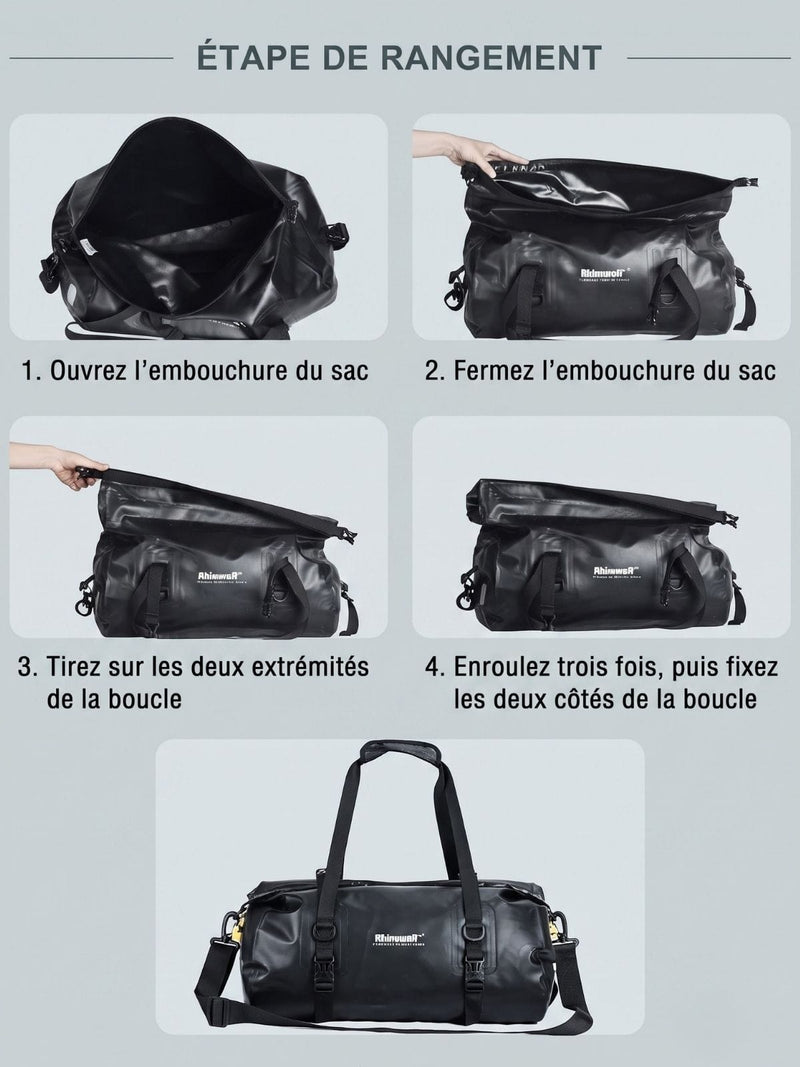 Sac étanche vélo 20L format cylindrique
