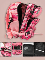 Sac Militaire Femme 25L, imprimés camo rose
