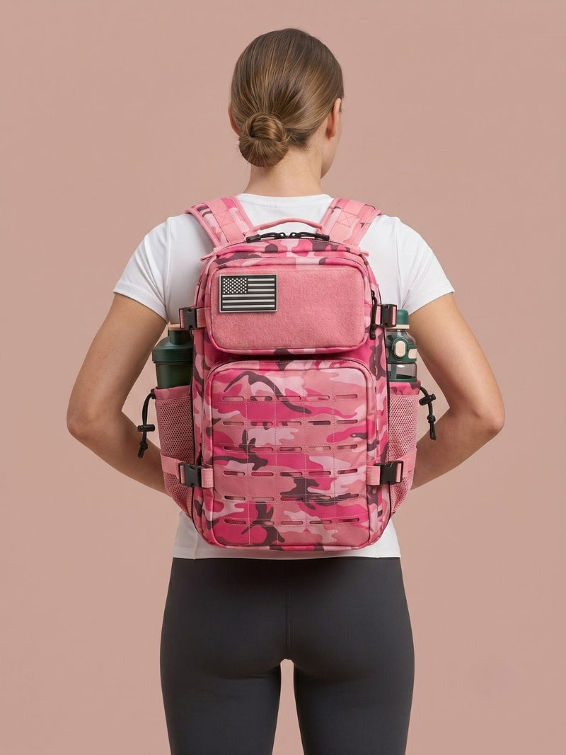 Sac Militaire Femme 25L, imprimés camo rose