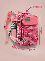 Sac Militaire Femme 25L, imprimés camo rose