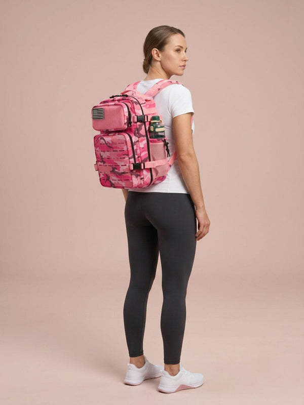 Sac Militaire Femme 25L, imprimés camo rose