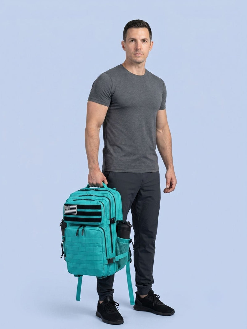 Sac tactique 45L, porte-shaker et poche ordinateur