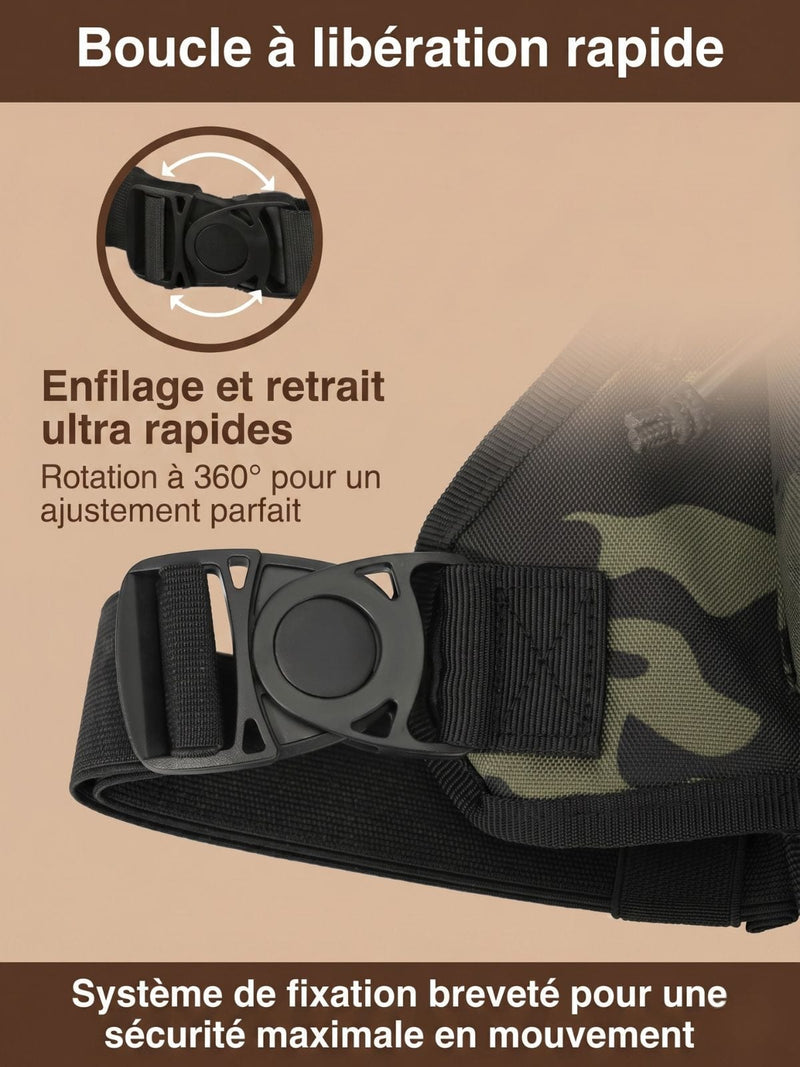 Sac tactique torse, structure rigide EVA