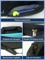 Sac tennis 3 raquettes, format compact