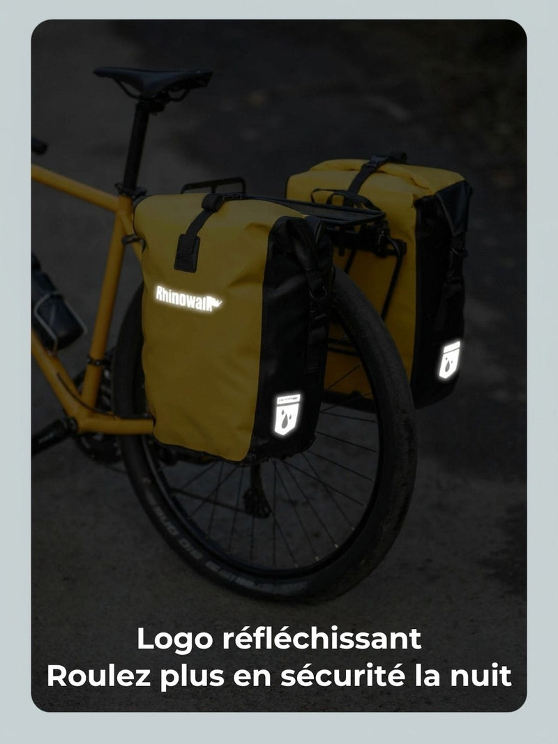 Sacoche vélo étanche porte-bagages, bandoulière incluse