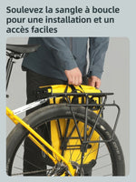Sacoche vélo étanche porte-bagages, bandoulière incluse