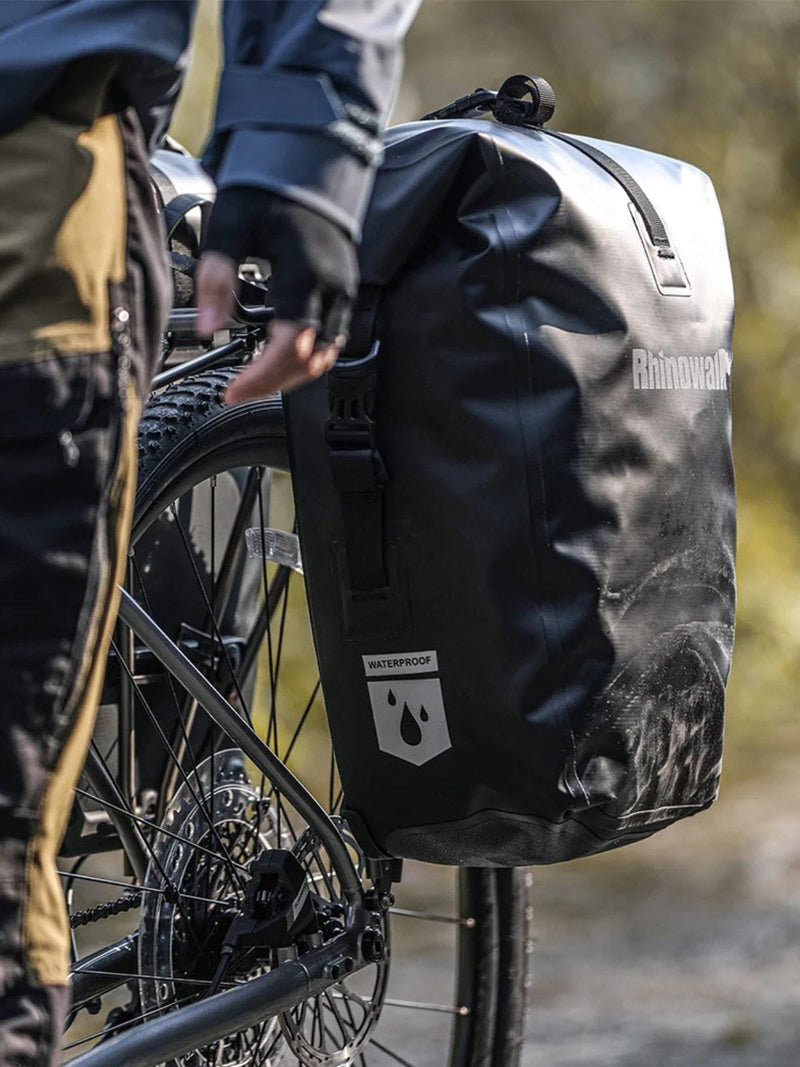 Sacoche vélo étanche porte-bagages, bandoulière incluse
